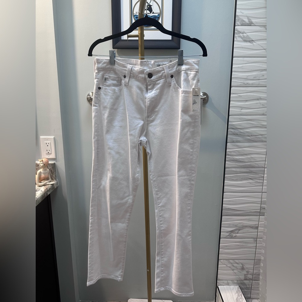 NWT Anthro AG Adriano Goldschmied Mari Crop High-Rise Straight-Leg Jeans 28 - Picture 5 of 8
